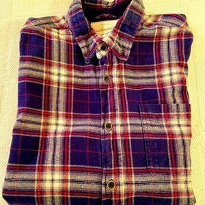 Weatherproof Vintage Men's Shirt Plaid Flannel Long Sleeve Size M.